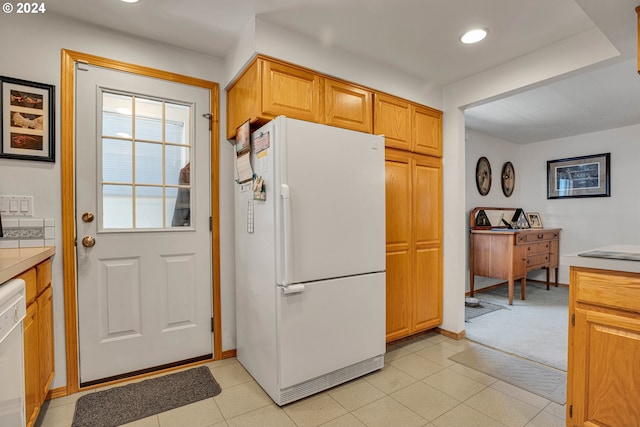 kitchen featuring white appliances