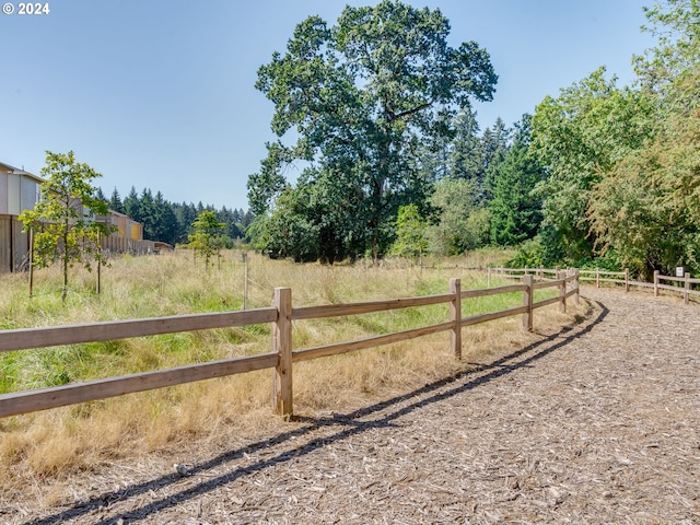 view of yard featuring a rural view