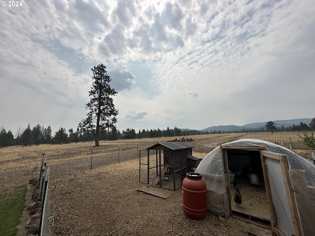 view of yard featuring a rural view