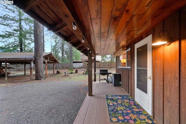 view of wooden terrace