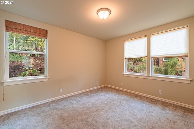 view of carpeted spare room