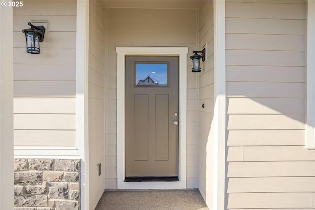 view of doorway to property