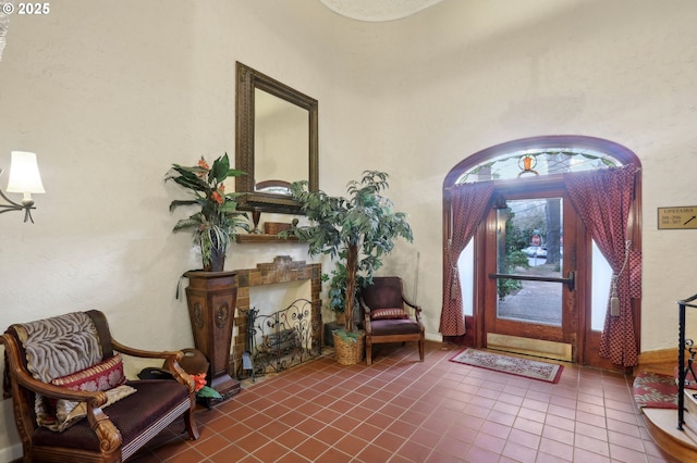 entryway featuring tile patterned flooring