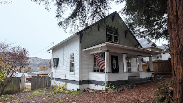 exterior space featuring covered porch