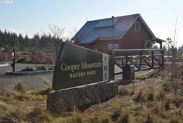 view of community sign