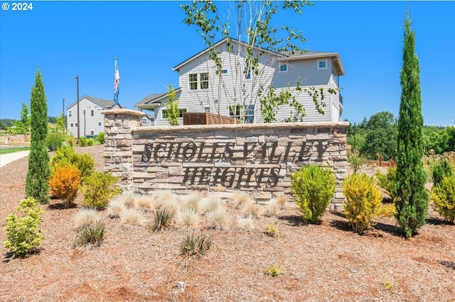 view of community sign