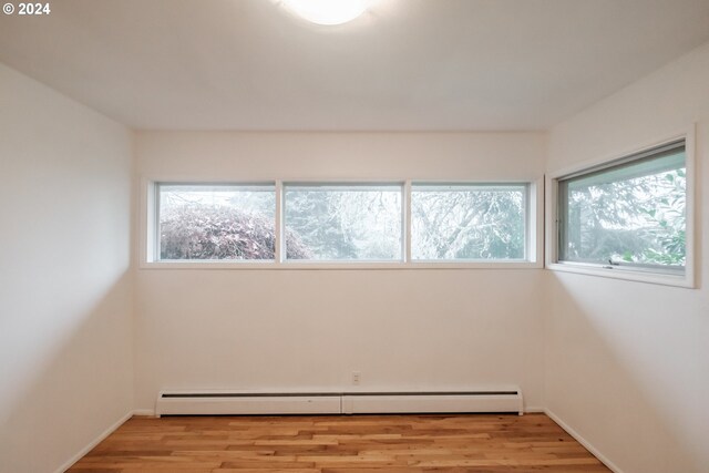 empty room featuring light wood-type flooring