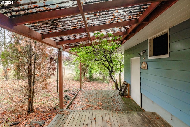 deck with a pergola