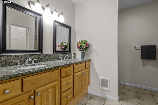 bathroom featuring vanity and tile patterned floors