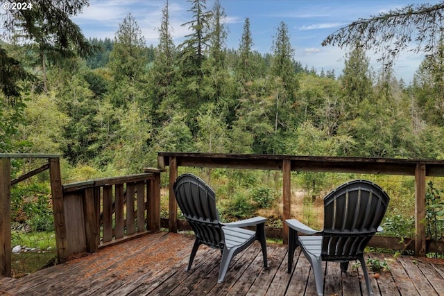 view of wooden terrace