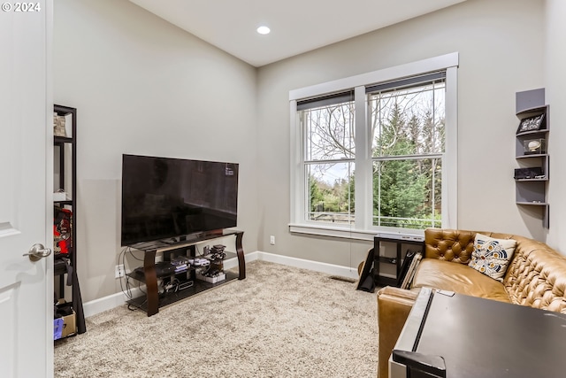 view of carpeted living room