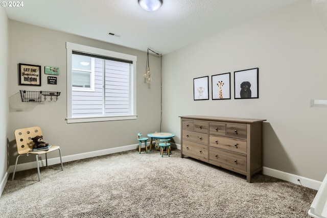 bedroom with carpet floors