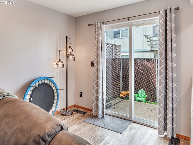 interior space featuring hardwood / wood-style flooring