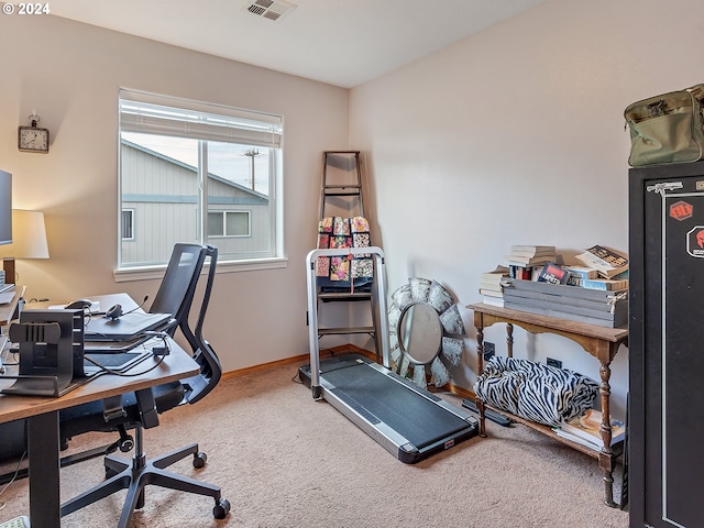 office area with carpet floors