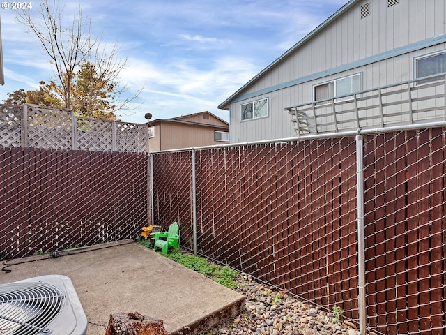 view of patio featuring central AC