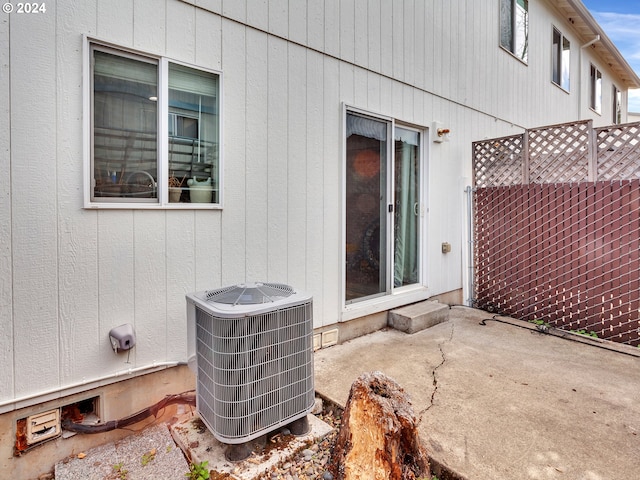 view of patio / terrace featuring central air condition unit