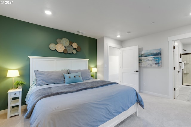 view of carpeted bedroom