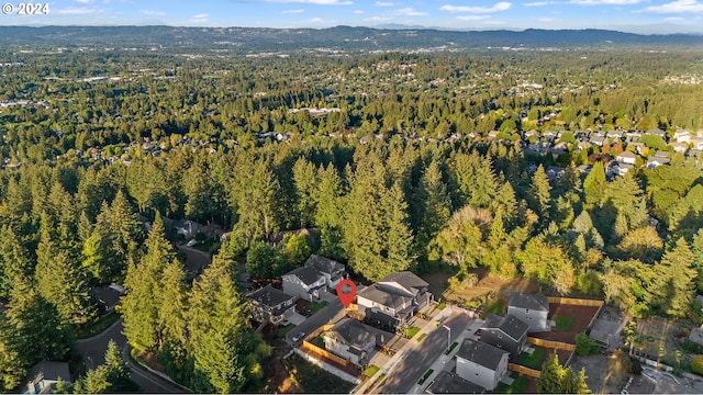 bird's eye view featuring a mountain view