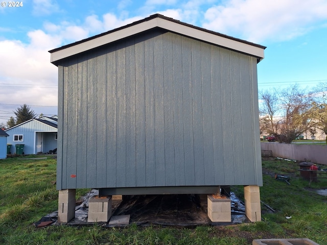 view of home's exterior featuring a yard