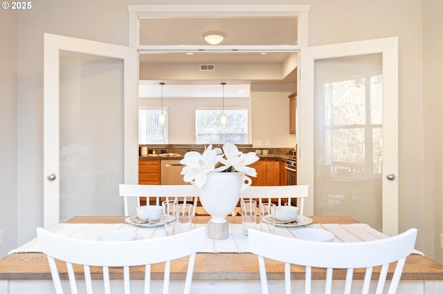 view of dining room