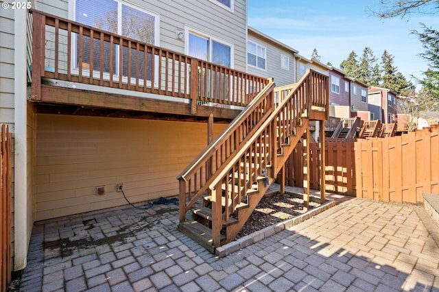 view of patio featuring a deck