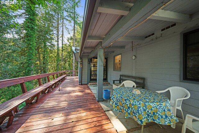 view of wooden deck