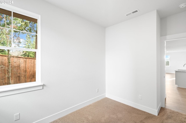 view of carpeted empty room