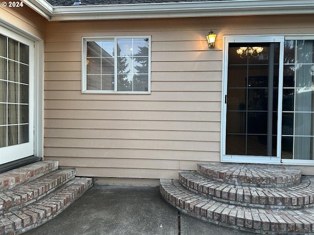 view of doorway to property