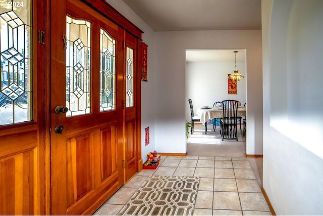 view of tiled entryway