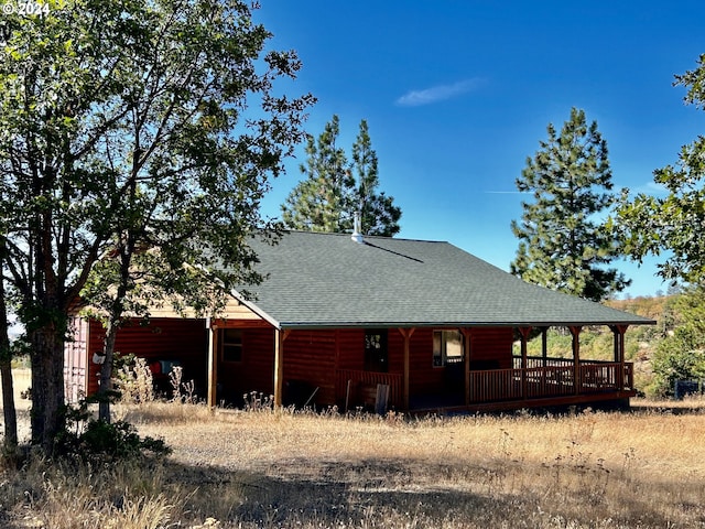 211 Jensen Quarry Rd, Bickleton, WA 99322 - view of side of property featuring faux log siding and a shingled roof
