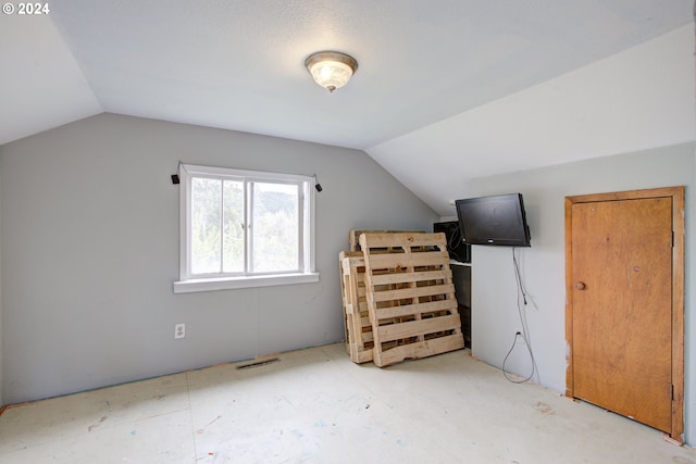 bonus room with lofted ceiling