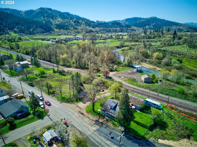 bird's eye view featuring a mountain view