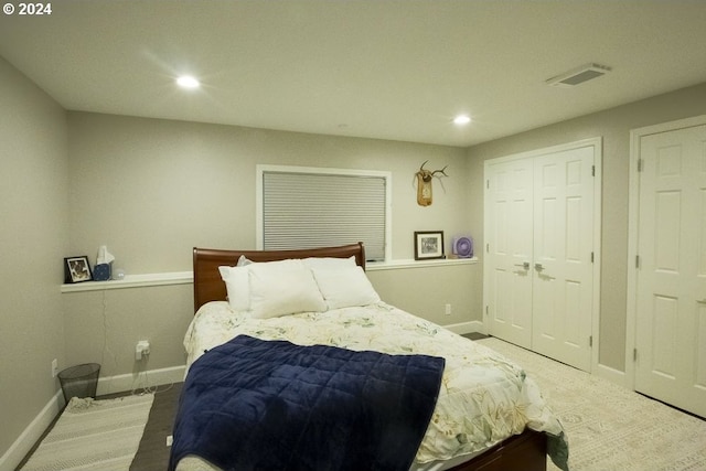 bedroom featuring a closet