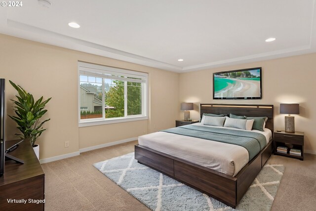 view of carpeted bedroom