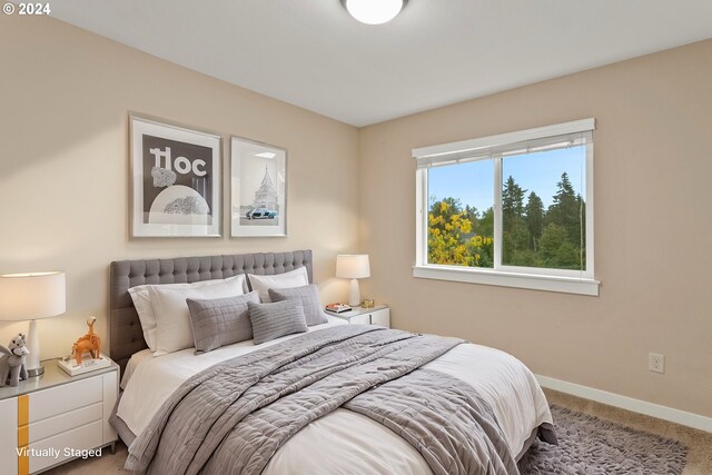 view of carpeted bedroom