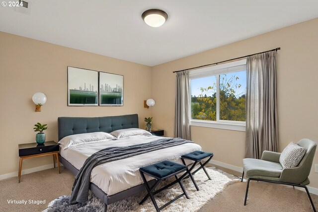 view of carpeted bedroom