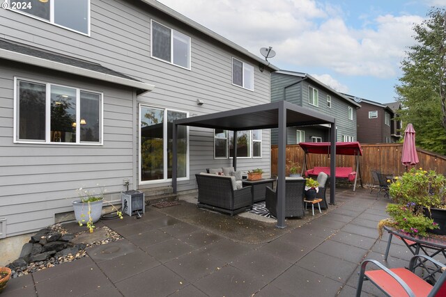 view of patio with outdoor lounge area