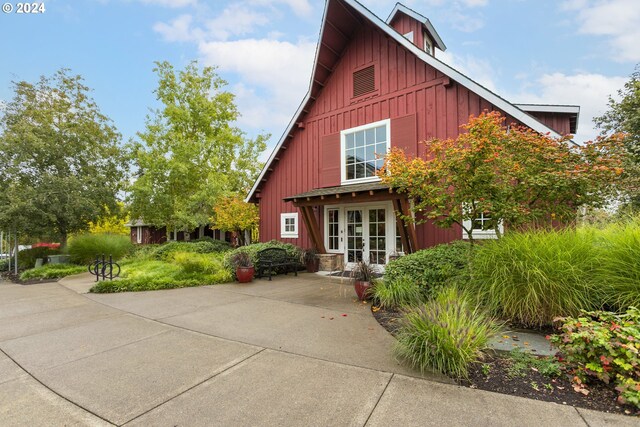 view of front of house with french doors