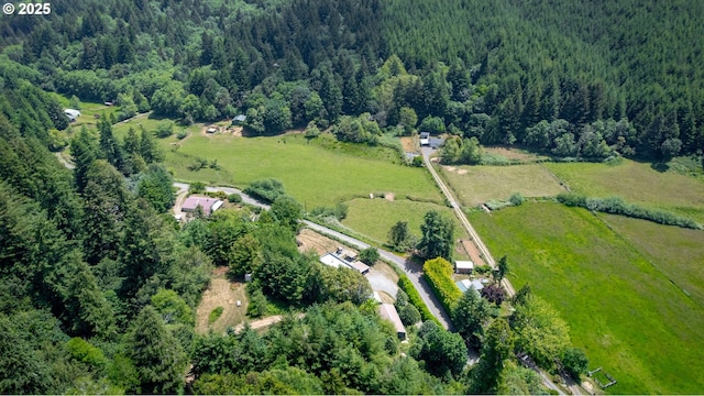 93777 Green Acres Ln, Coos Bay, OR 97420 - aerial view of property's location with a heavily wooded area and rural landscape