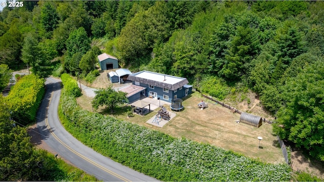 93777 Green Acres Ln, Coos Bay, OR 97420 - view of subject property featuring a heavily wooded area