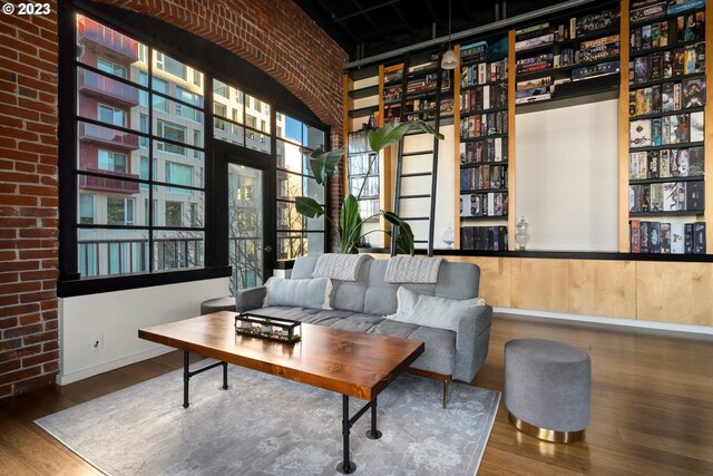 sitting room featuring hardwood / wood-style flooring