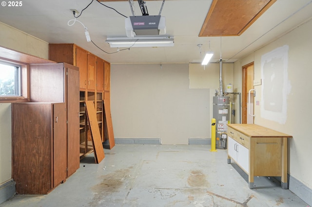 basement featuring water heater