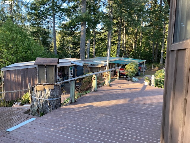 view of wooden terrace