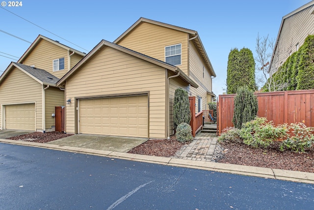 view of front facade with a garage