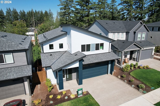 view of front facade with a garage