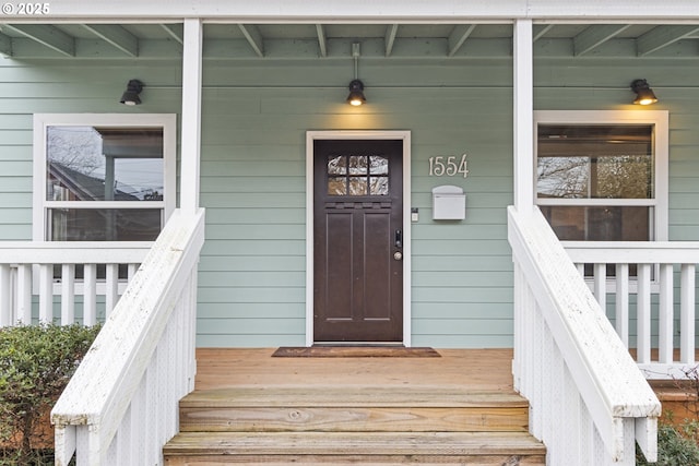 view of doorway to property