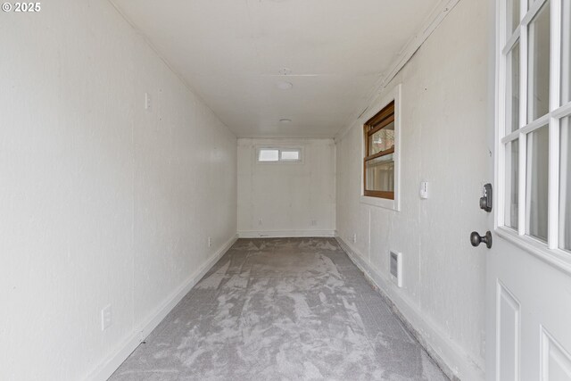 interior space with light colored carpet