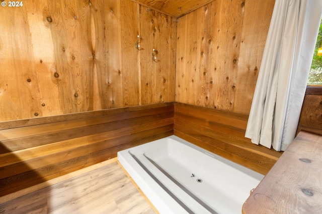 view of sauna / steam room featuring wood-type flooring