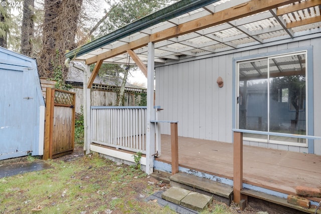 view of wooden deck