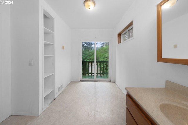 interior space featuring sink